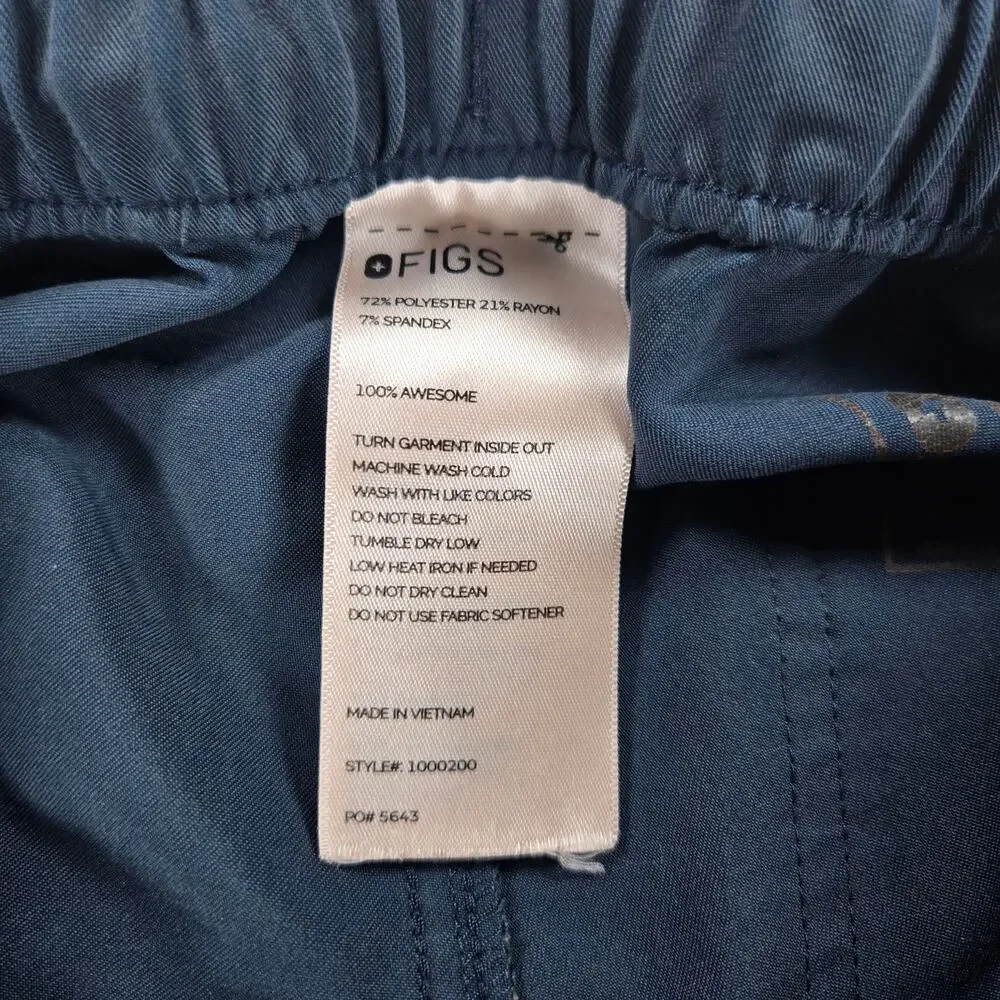 Figs Medical Healthcare Cairo Grey Blue Scrub Pants Men's Size XS‎